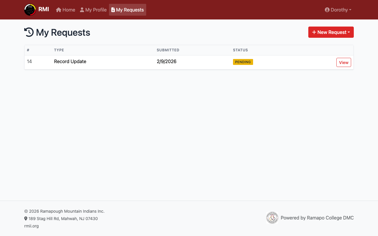 Pending renewal request